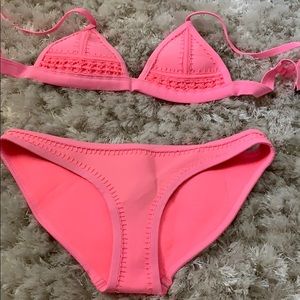Hot pink triangl bikini